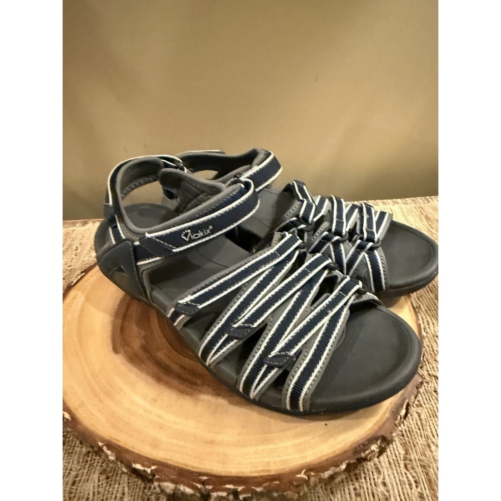 Viakix Acadia Sandals Women's Sz-8 Carbon Comfort Adjustable Strap Hiking New - Picture 5 of 13
